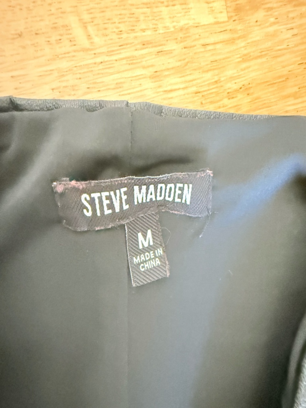 Steve Madden Faux Leather Flare Leggings Black Hi Waist Bootcut Vegan Stretch M - Picture 3 of 6
